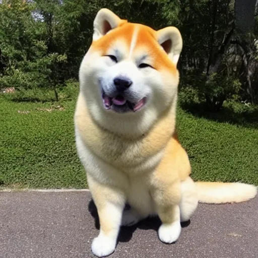 Image similar to an akita inu shaped like a heart