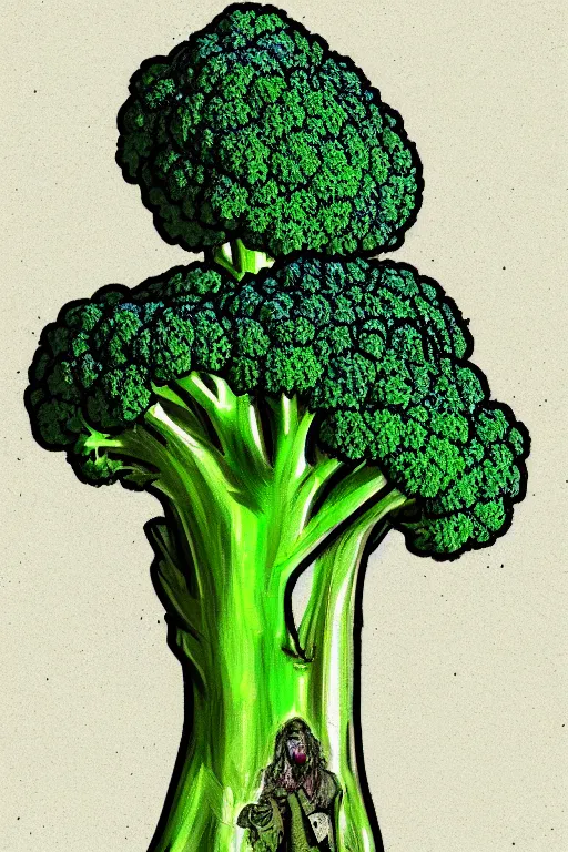 Image similar to ripped broccoli chad, full body, human figure, highly detailed, digital art, sharp focus, trending on art station, anime art style