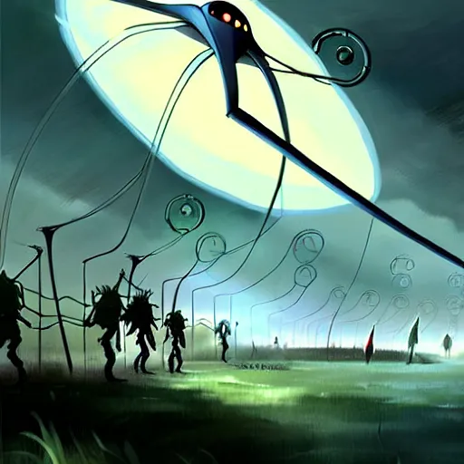 Prompt: war of the worlds 2 0 0 5 movie, artstation, cartoon, elegant, highly detailed, digital painting, concept art, smooth, sharp focus, illustration, art by studio ghibli