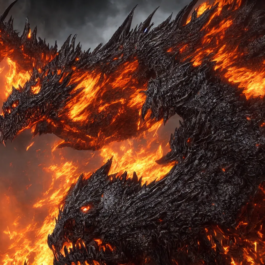 Image similar to 4 k unreal engine render of the deathwing ultra details full body full background digital art