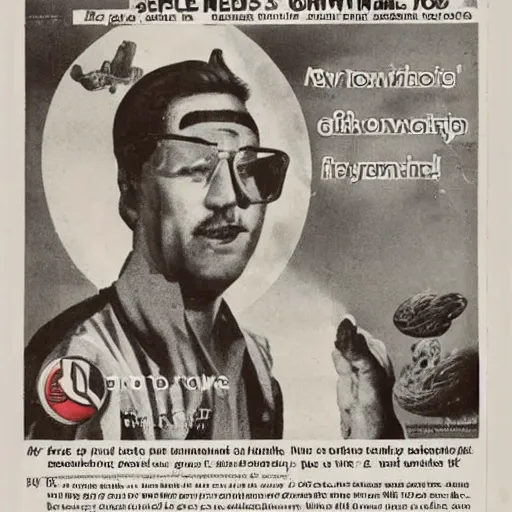 Image similar to an advertisement for a explosive bread