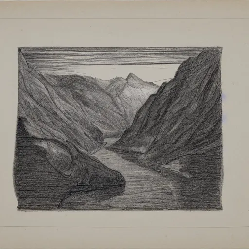 Image similar to an anatomy of mountains and rivers in the style of michelangelo, red chalk drawing on paper, metropolitan museum of art