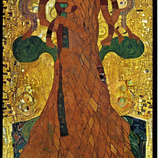 Prompt: beautiful roman mosaic of shiva, the protector by gustave klimt, 1 0 0 ad