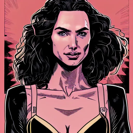 Prompt: portrait of gal gadot, by laurie greasley and james stokoe, 4 k