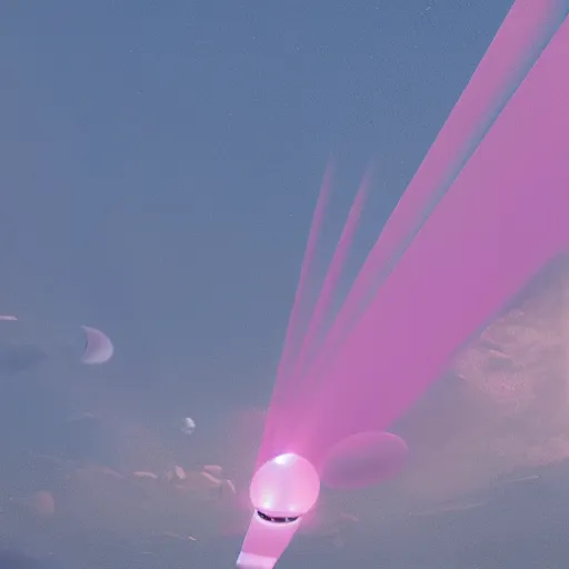 Image similar to people trying to reach a pink crytsall in the sky, beeple, artstation, detailed, digital art