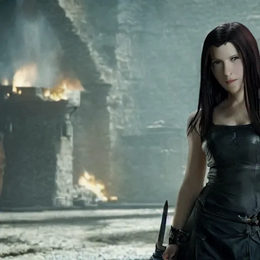 Prompt: A still of Tifa Lockhart from Final Fantasy VII in Game of Thrones