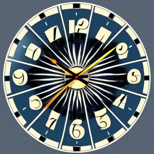 Image similar to art deco design for a wall clock