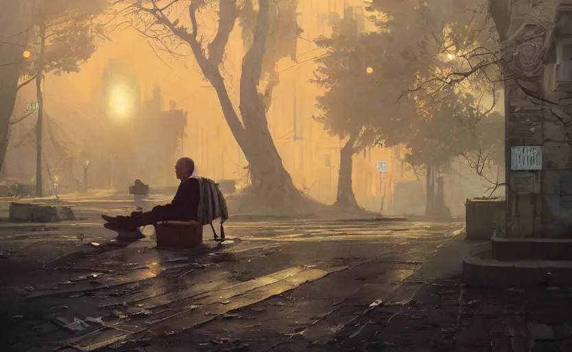 Image similar to highly detailed image of joe biden as a homeless, in gta v, stephen bliss, unreal engine, fantasy art by greg rutkowski, loish, rhads, ferdinand knab, makoto shinkai and lois van baarle, ilya kuvshinov, rossdraws, tom bagshaw, global illumination, radiant light, detailed and intricate environment