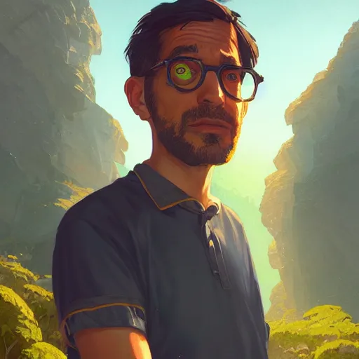 Image similar to highly detailed portrait milhouse, in gta v, stephen bliss, unreal engine, fantasy art by greg rutkowski, loish, rhads, ferdinand knab, makoto shinkai and lois van baarle, ilya kuvshinov, rossdraws, tom bagshaw, global illumination, radiant light, detailed and intricate environment