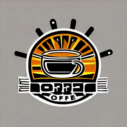 Prompt: pinball coffee logo