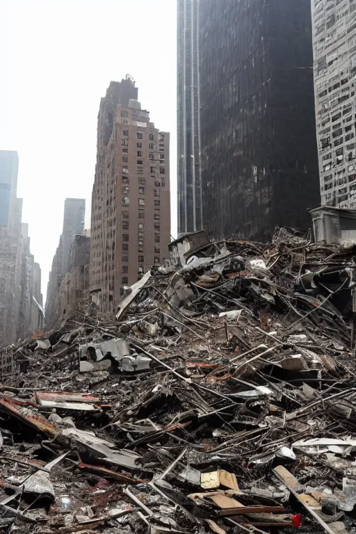 Image similar to new york city fallout future rubble