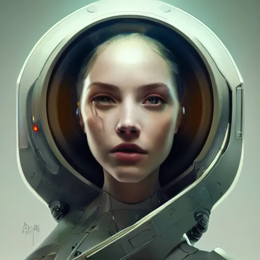 Prompt: Perfectly-centered portrait of a robot, highly detailed, professional digital painting, Unreal Engine 5, Photorealism, HD quality, 8k resolution, cinema 4d, 3D, cinematic, professional photography, art by artgerm and greg rutkowski and alphonse mucha and loish and WLOP