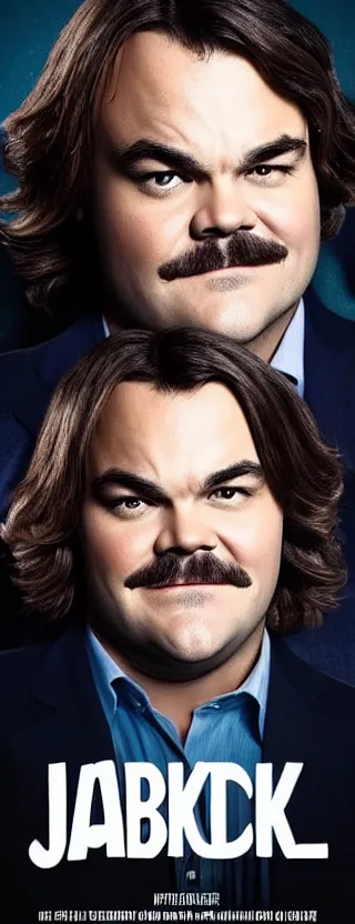 Prompt: movie poster of Jack Black and Ariana Grande staring in a romantic comedy