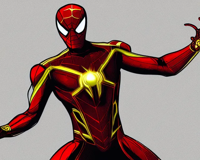 Image similar to sketch of the mcu iron spider