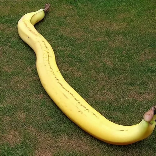 Prompt: a very long banana snake