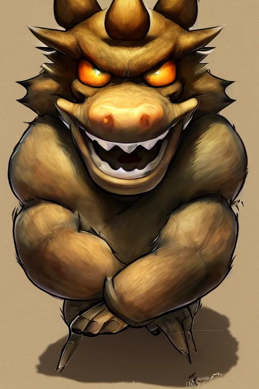 Prompt: bowser, highly detailed, digital art, sharp focus, ambient lighting, trending on art station