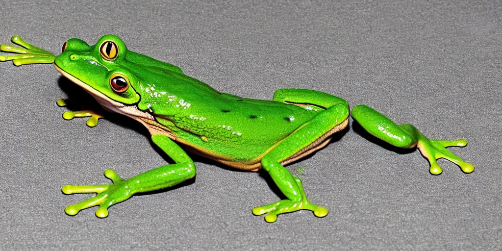 Image similar to French scientists failing to create a frog, creating a distorted creature Godotr