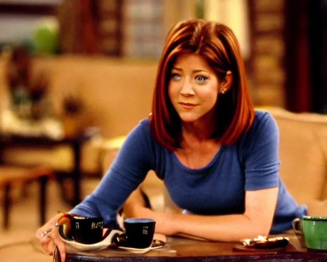 Image similar to beautiful still of Alyson Hannigan as Rachel Green on the TV show Friends