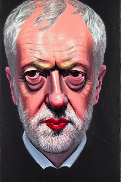 Image similar to jeremy corbyn, portrait, painting, francis bacon