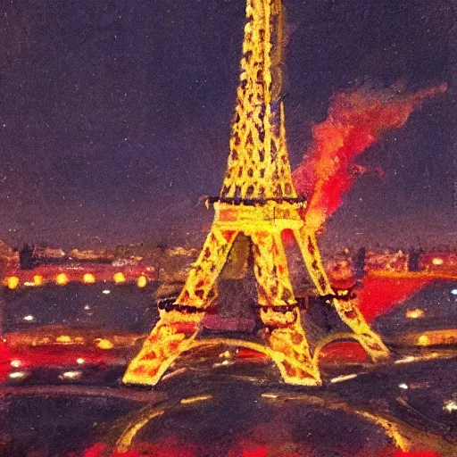 Image similar to Nuke on Paris at night