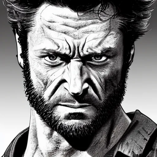 Image similar to wolverine in the walking dead digital art 4 k detailed super realistic