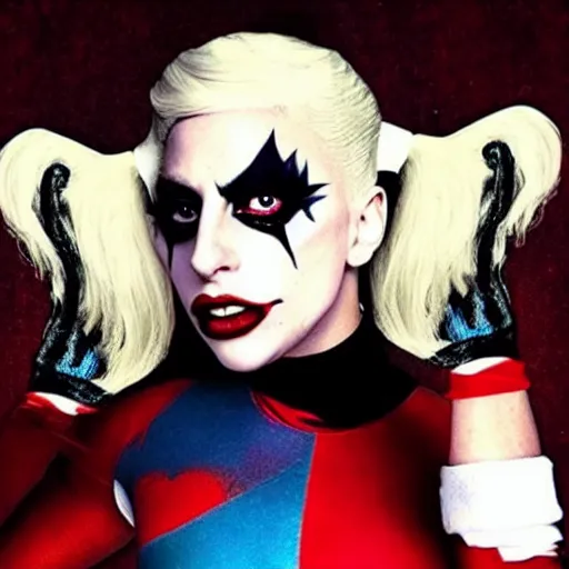 Prompt: lady gaga as harley quinn