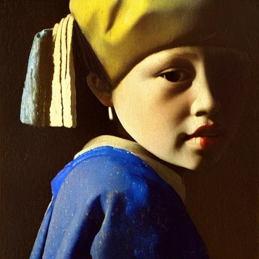 Image similar to high quality high detail painting by johannes vermeer, portrait of a girl in the street, hd, photorealistic lighting