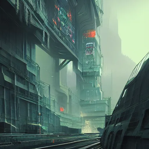 Prompt: drachenlord in cyber punk prison, ultra realism, high detail, artstation, by raphael lacoste