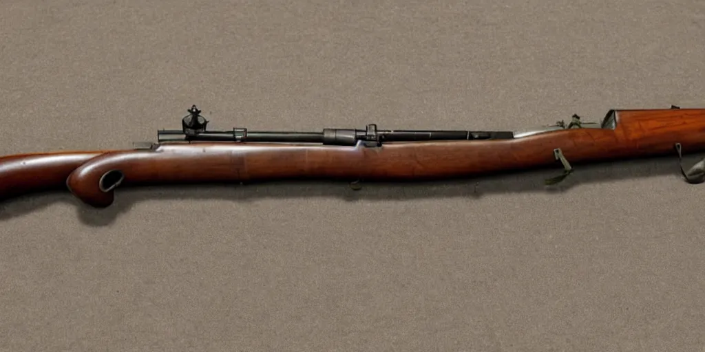 Image similar to mashup of a mosin nagant and a kar 9 8 k, photo credit national museum of firearms history