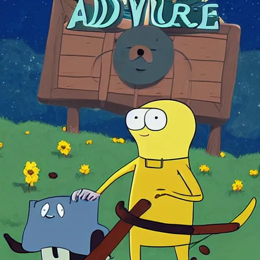 Image similar to adventure time, jake the dog