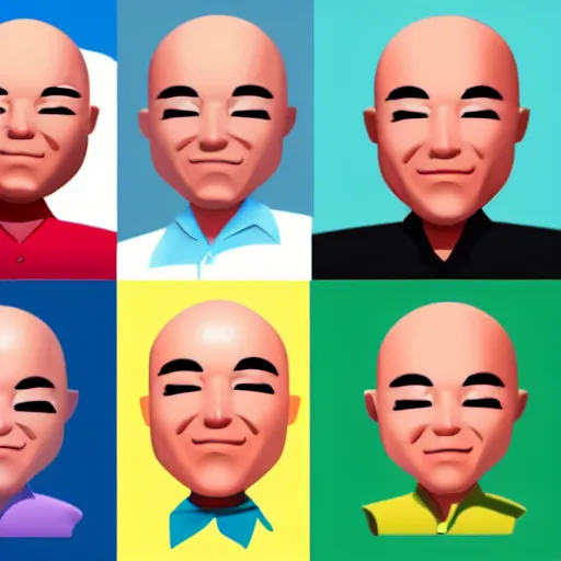 Image similar to mr. clean, various art styles