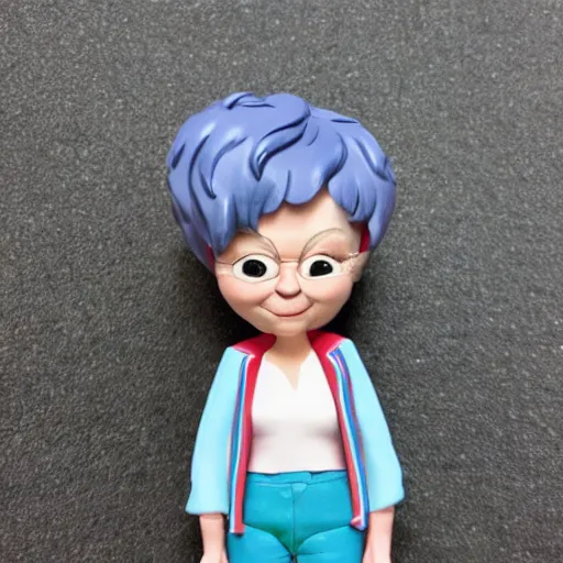 Image similar to judy dench, stop motion vinyl figure, plastic, toy