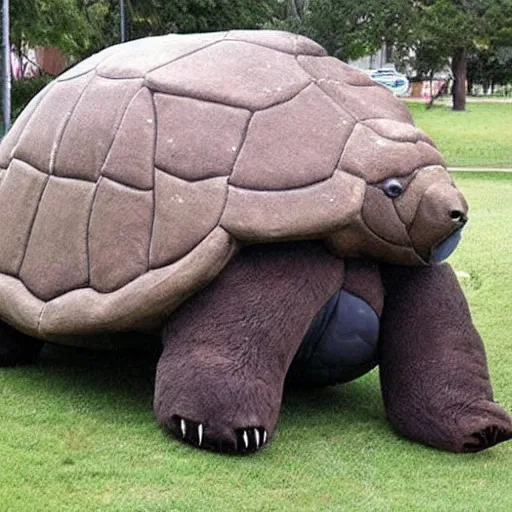 Prompt: a giant bear turtle