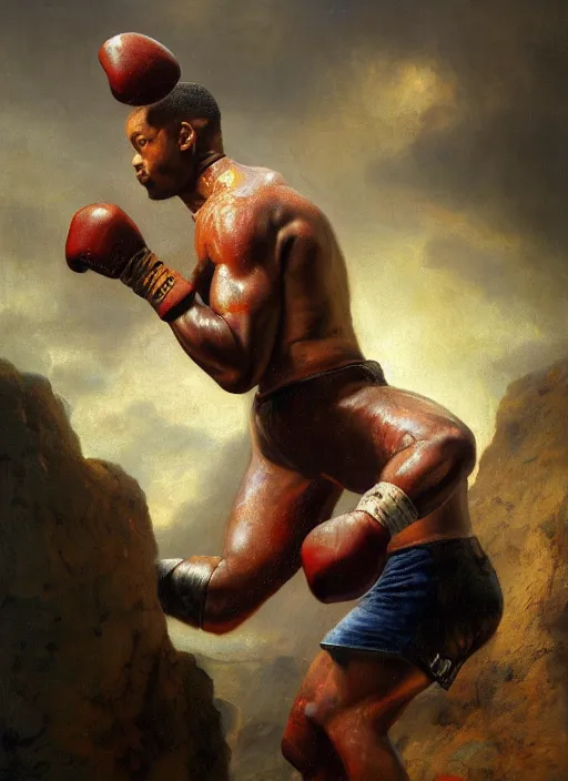 Prompt: realistic oil painting of will smith punching a rock, detailed, by rembrandt van rijn, lisa frank, hr giger, beksinski, anato finnstark, 8 k resolution, beautiful lighting, studio light, extremely detailed, establishing shot, realistic materials, hyperrealistic