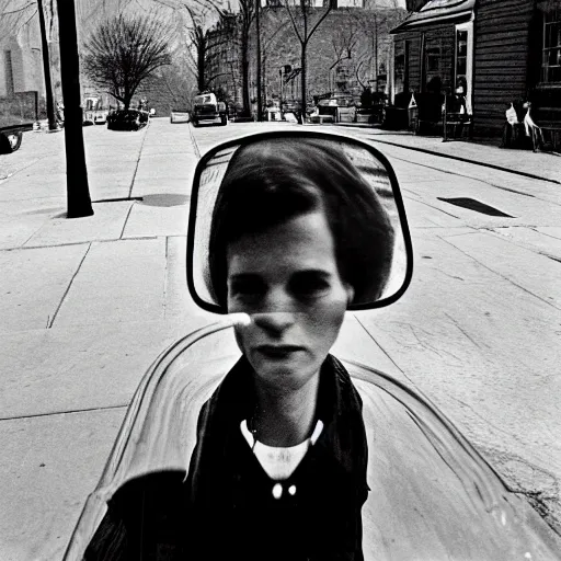 Prompt: the self portrait, by vivian maier,