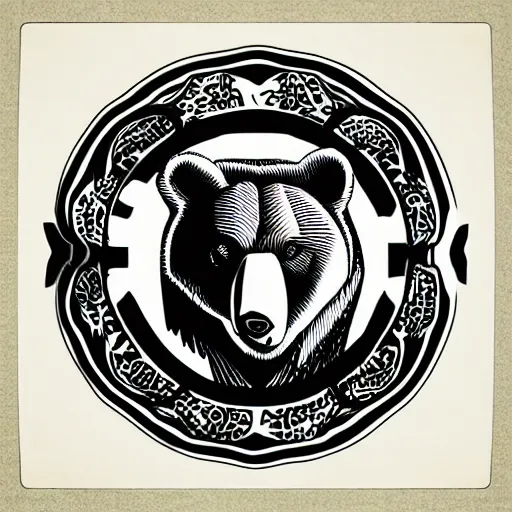 Image similar to bored bear graphic art