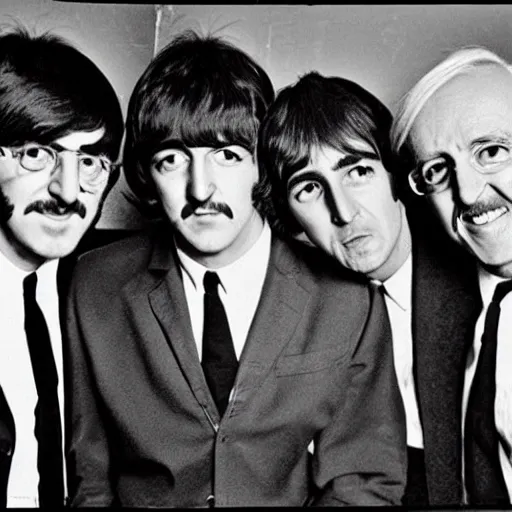 Prompt: The Beatles as old men