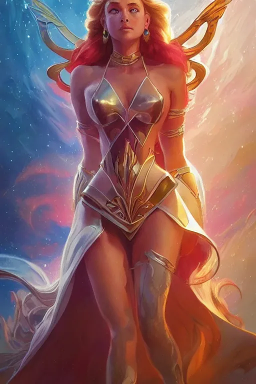 Prompt: ultra realistic illustration, she - ra the princess of power, sci - fi, fantasy, intricate, elegant, highly detailed, digital painting, artstation, concept art, smooth, sharp focus, illustration, art by artgerm and greg rutkowski and alphonse mucha