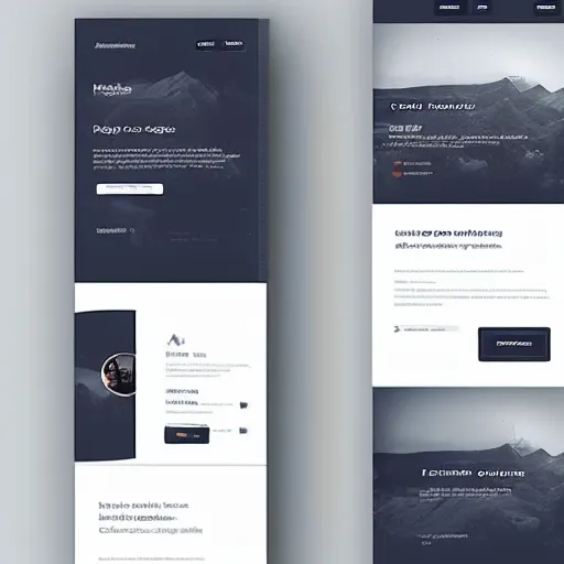 Prompt: a brutalist personal landing page template trending on dribbble intricate design 4 k detailed