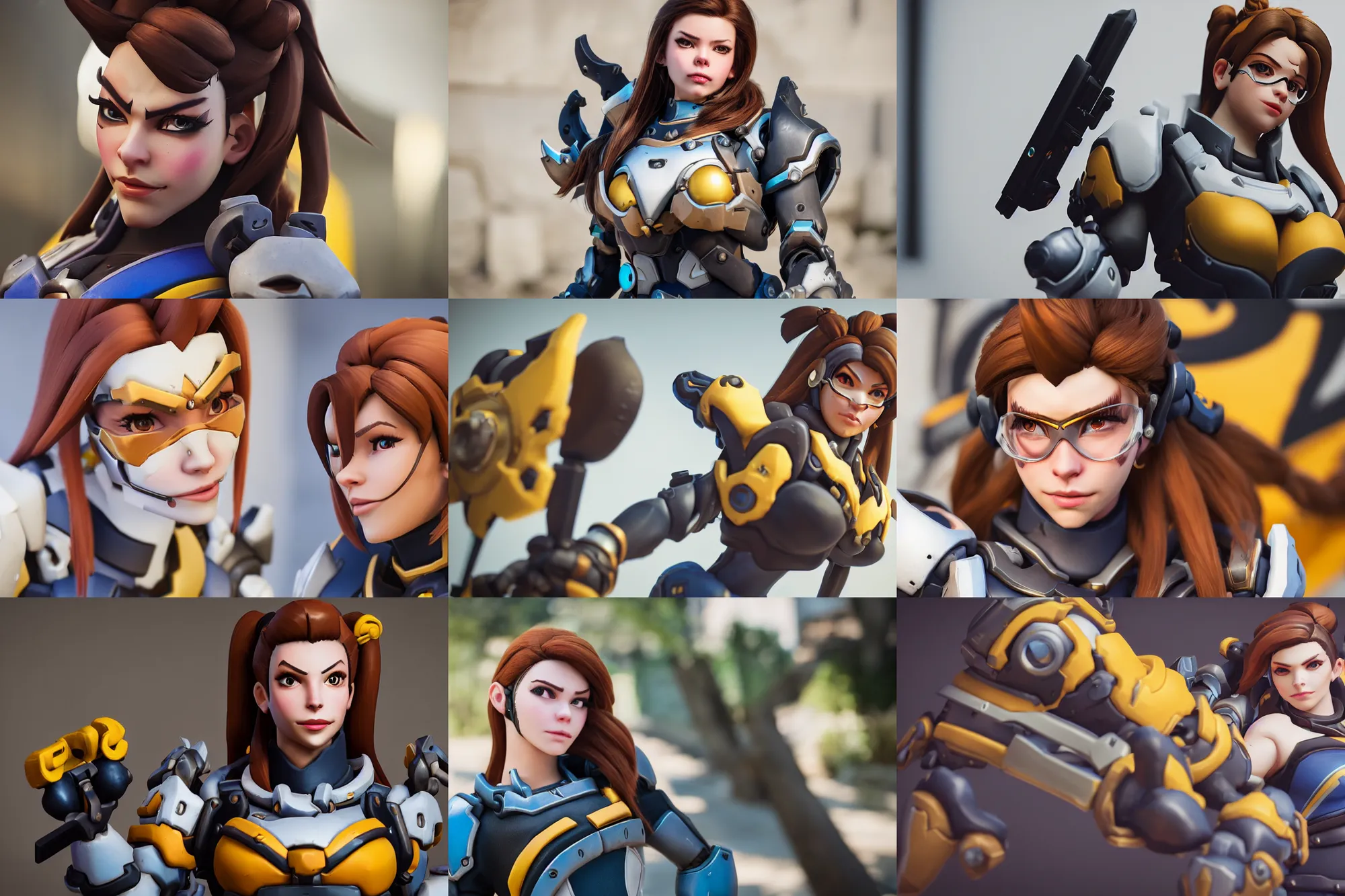 Prompt: overwatch brigitte as a real person, portrait photograph shallow dof