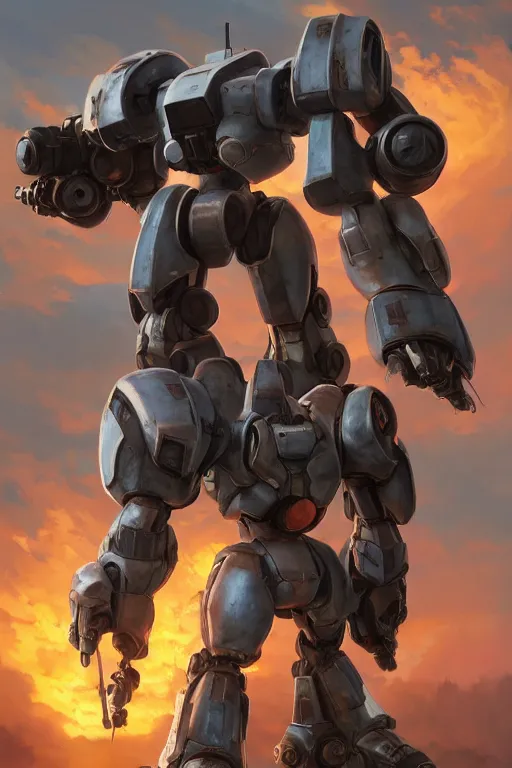 Image similar to mechwarrior 5 : mercenaries mech megaman transformer robot boss tank engine game octane render, 4 k, hd 2 0 2 2 3 d cgi rtx hdr style chrome reflexion glow fanart jesper ejsing, by rhads, makoto shinkai borderlands and by feng zhu rossdraws artstation by digital cinematic pixar and disney unreal zbrush central hardmesh