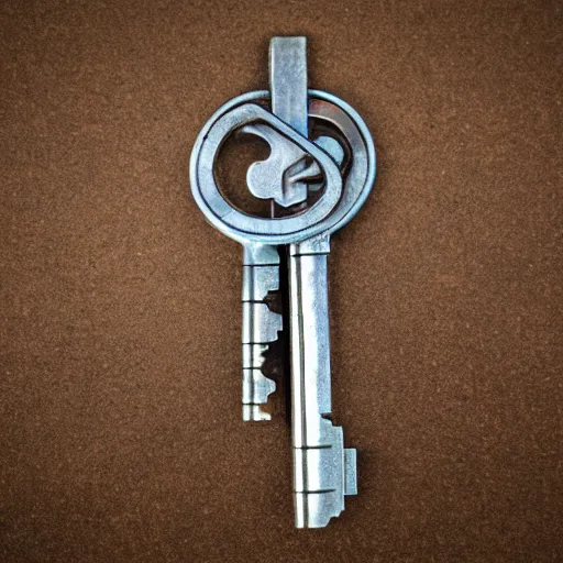 Image similar to a metal key item icon, rpg game inventory item, on the white background