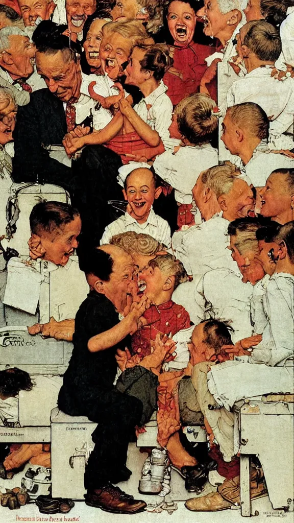 Image similar to happiness by Norman Rockwell