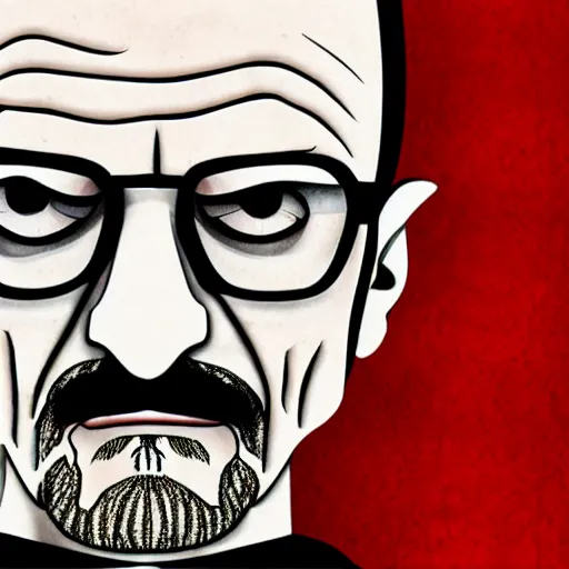 Image similar to walter white in the style of tim burton