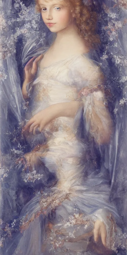 Image similar to portrait of a beautiful princess made of water