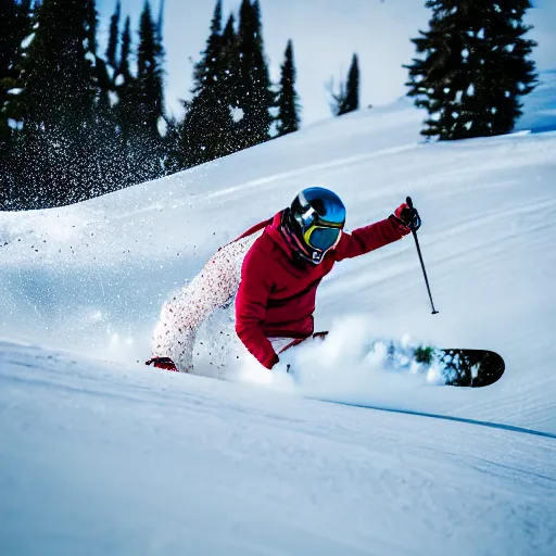 Image similar to photo of a guy skiing, the ground is all ice cream