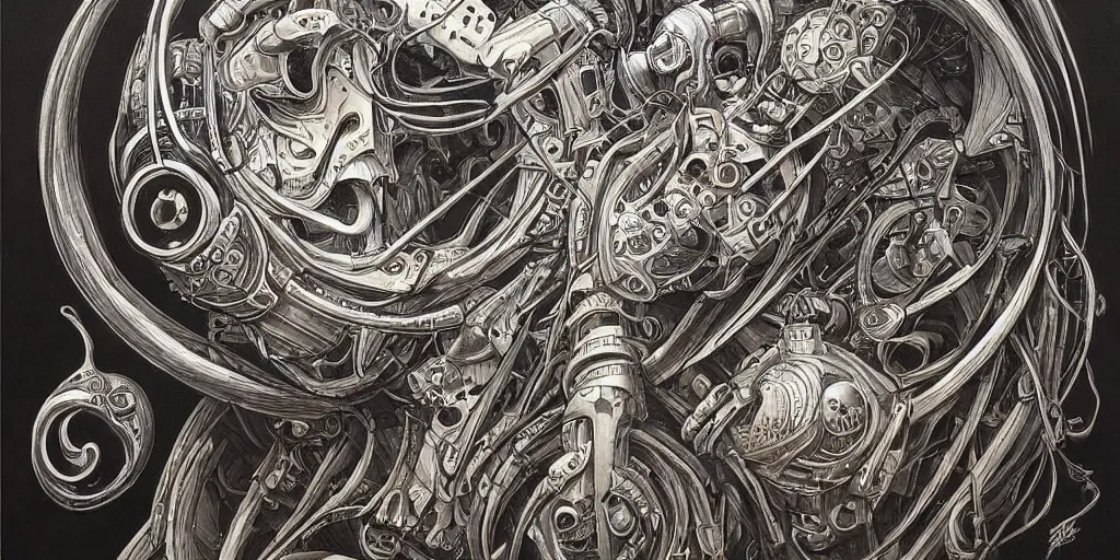 Image similar to a beautiful painting of robot by aaron horkey, trending on artstation