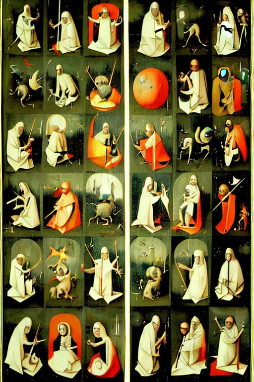 Image similar to hieronymus bosch sprite sheet