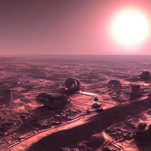 Prompt: a communist city on mars, futuristic, hyper realistic, space, 4k