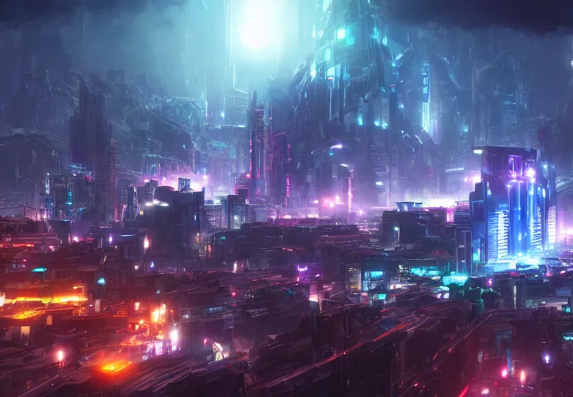Image similar to the city Kaon cybertron, night cityscape, environment concept, digital art, unreal engine, WLOP, trending on artstation, 4K UHD image